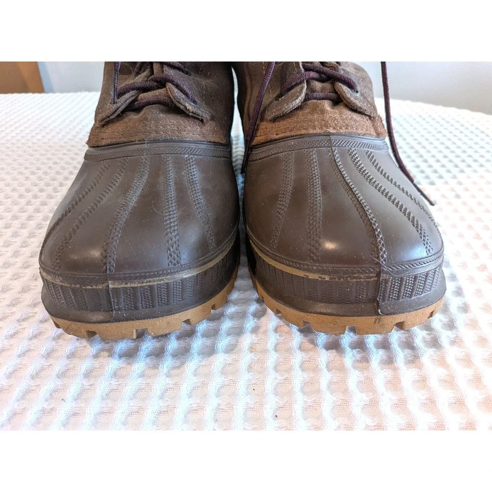 Sorel Crusader Snow Boots Brown Mens 11 Insulated Canada Made Vintage